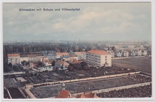 87522 Ak Altmockau mit Schule und Villenviertel um 1930