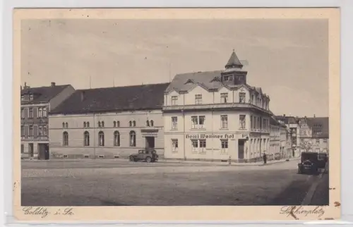 88622 Ak Colditz in Sachsen Sophienplatz Hotel Wettiner Hof 1944
