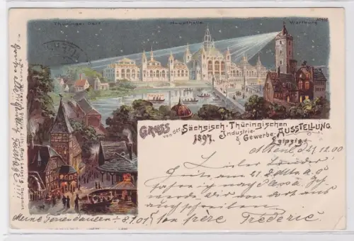 87370 AK Sächsisch-Thüringische Industrie & Gewerbe Ausstellung Leipzig 1897