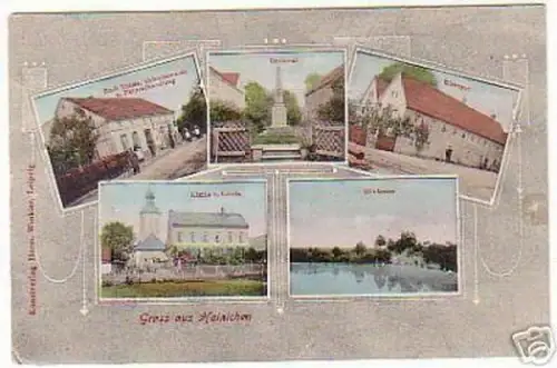 05280 Ak Gruß aus Hainichen Rittergut usw. um 1920