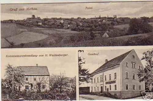 03587 Feldpost Ak Gruß aus Methau Gasthof usw. 1917