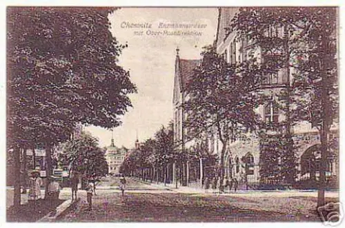 11284 Ak Chemnitz Enzmannstraße mit Post um 1910