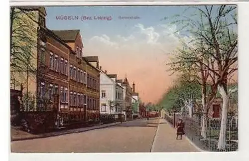 41183 Ak Mügeln (Bez. Leipzig) Gartenstraße um 1910