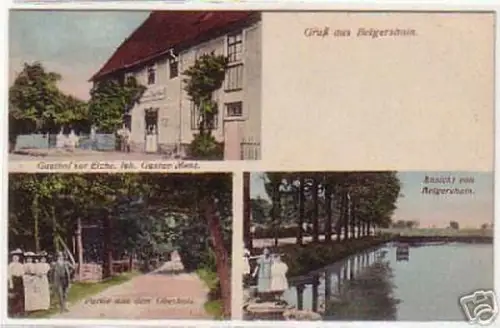 06885 Ak Gruß aus Belgershain Gasthof zur Eiche um 1910
