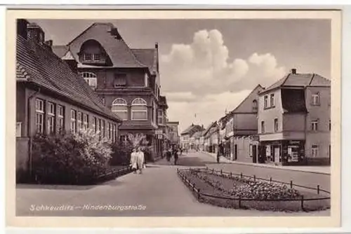 41575 Ak Schkeuditz Hindenburgstrasse um 1930