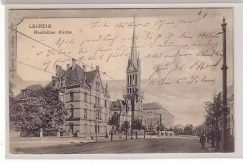 7/27 Ak Leipzig Reudnitzer Kirche 1901