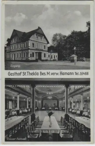 92275 Mehrbild Ak Gasthof St. Thekla Außen- & Innenansicht 1940