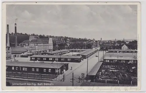 00424 Ak Döbeln Unterkunft des Erg. Bataillons 1938