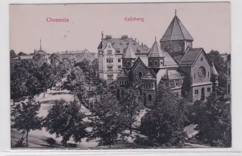 68681 Ak Chemnitz Kassberg mit Synagoge um 1910
