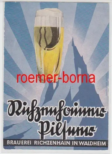 72782 Reklame Ak Brauerei Richzenhain in Waldheim um 1950