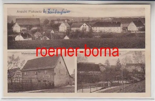 78600 Mehrbild Ak Piskowitz Materialwarenladen, Ansicht Sönitz usw. 1933
