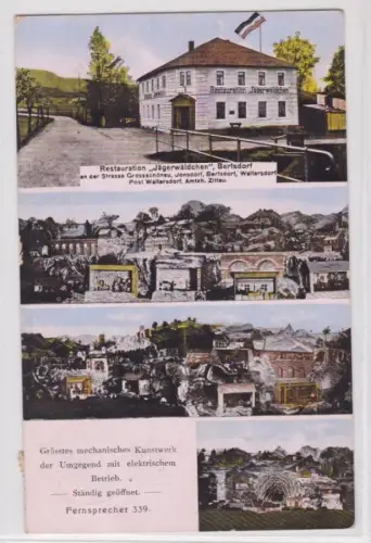 81323 Mehrbild Ak Restauration 'Jägerwäldchen' Bertsdorf 1912