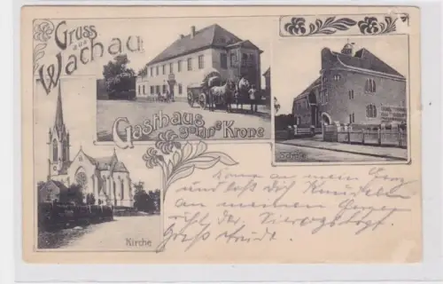 93273 Mehrbild Ak Gruß aus Wachau Gasthaus goldne Krone 1923