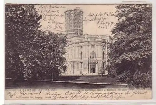 11/3 Ak Leipzig Deutsche Bank und Rathaus Neubau 1902