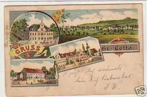 31686 Ak Litho Gruss aus Gr.-Cotta 1900