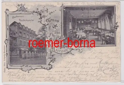 80575 Mehrbild Ak Gruß aus Meerane Restaurant Reichskanzler 1900