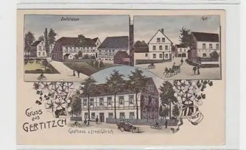 37113 Ak Gruß aus Gertitzch Gasthaus usw. um 1910