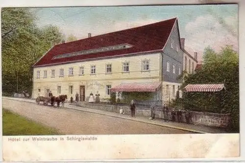 59799 Ak Hotel zur Weintraube in Schirgiswalde 1917