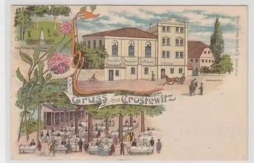 42056 Ak Lithografie Gruss aus Crostewitz Gasthof 1903