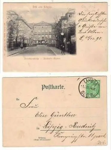 14843 Ak Leipzig Dorotheenstraße Reichelts Garten 1898