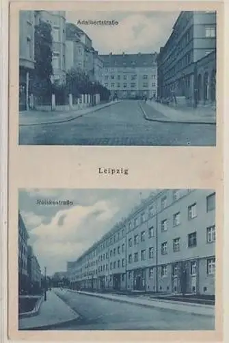 1/84 Ak Leipzig Adalbertstraße und Reiskestraße um 1930