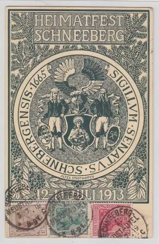 70552 Ak Heimatfest Schneeberg 12.-14. Juli 1913