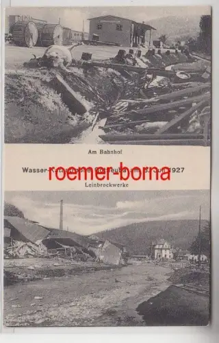 72217 Mehrbild Ak Wasser-Katastrophe Gottleuba Leinbrockwerke am 8. Juli 1927