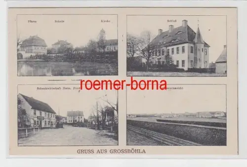 72339 Mehrbild Ak Gruss aus Grossböhla Schankwirtschaft, Schloß usw. um 1920