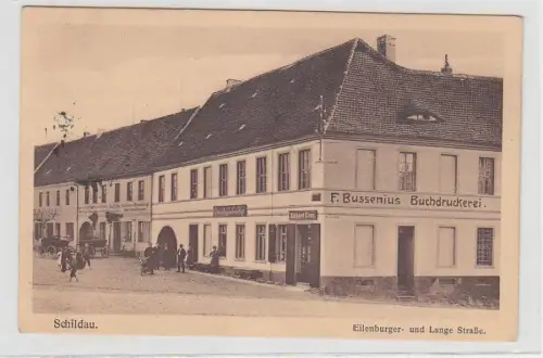 72032 Ak Schildau Eilenburger- und Lange Strasse 1917