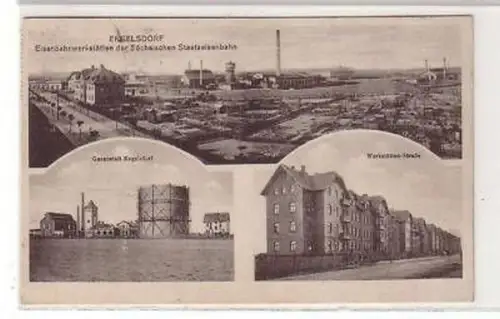 3/28 Mehrbild Ak Engelsdorf Gasanstalt usw. 1925