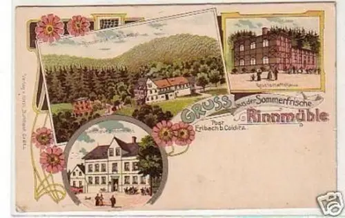 34216 Ak Gruß aus der Sommerfrische Rinnmühle um 1900