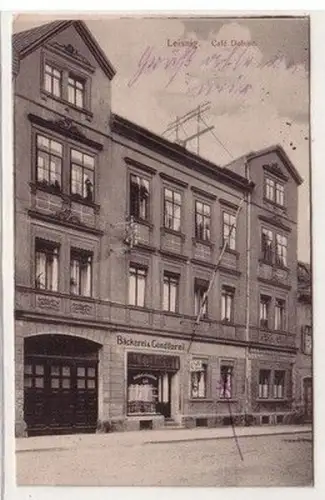 60851 Ak Leisnig Bäckerei & Conditorei Café Dohme 1916