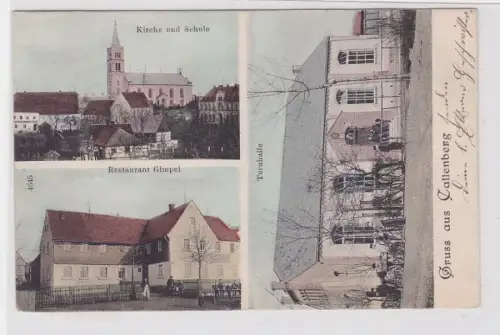 48655 Mehrbild Ak Gruß aus Callenberg Restaurant, Turnhalle usw. 1905