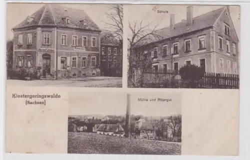 93151 Mehrbild Ak Klostergeringswalde Schule, Mühle, Rittergut 1925