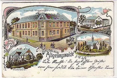 08232 Ak Lithographie Gruß aus Altgeringswalde 1906