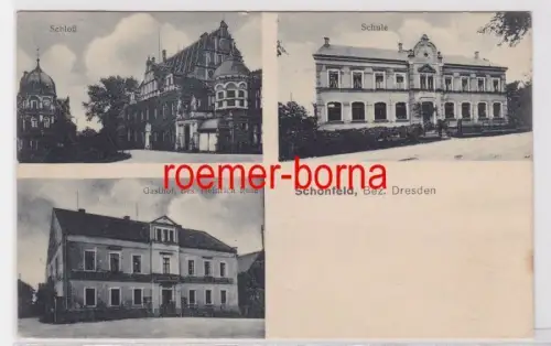 83422 Mehrbild Ak Schönfeld bez. Dresden Gasthof usw. 1927