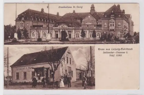 88581 Mehrbild Ak Gruß aus Leipzig Eutritzsch Delitzscher Chaussee 2, 1916