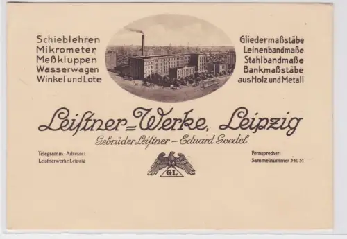88466 Reklame Ak Leipzig Leistner Werke um 1930