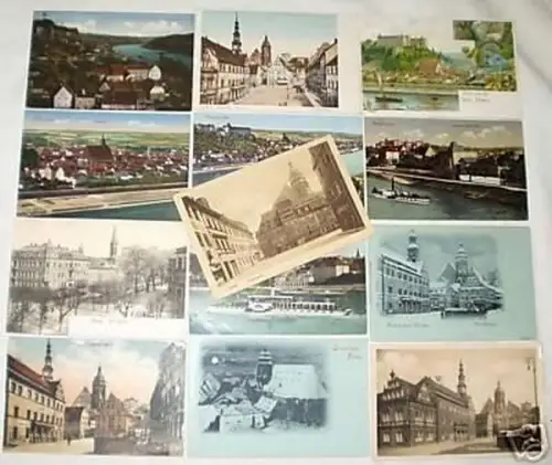 10953/13 Ak Pirna Königsplatz, Markt usw. um 1920