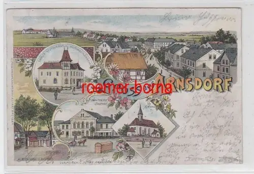 72461 Ak Lithografie Gruss aus Arnsdorf Walters Gasthof, Thieles Restaurant 1905
