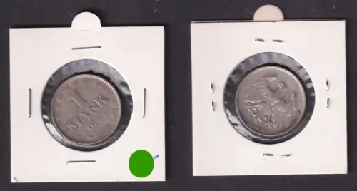 1 Reichsmark Silber Münze Weimarer Republik 1924 D f.ss (170840)