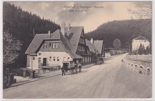 53231 Ak Oberhof in Thüringen Bahnhof 640 m.ü.d.M. 1912