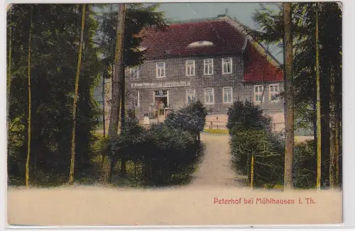 907452 Ak Schankwirtschaft Peterhof bei Mühlhausen in Thüringen 1921