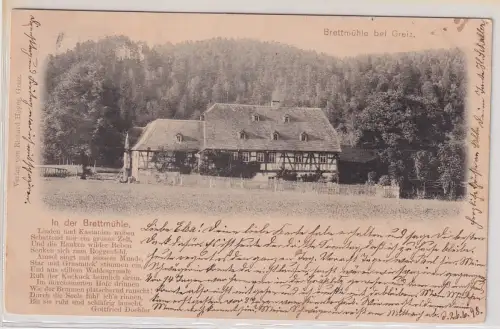 34469 Reim Ak Brettmühle bei Greiz 1898