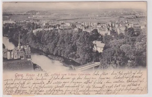 34004 Ak Gera Reuss Blick vom Schloss Osterstein 1901