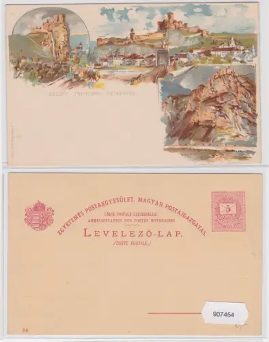 92705 Lithografie Ganzsache Ungarn - Beczko Trencsén Sztrecsno 5 Kreuzer