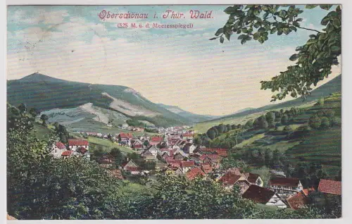 82925 Ak Oberschönau im Thüringer Wald Totalansicht 1907