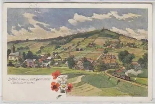 07449 Ak Bieleboh mit Beiersdorf Totalansicht 1910