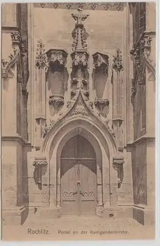 00946 Ak Rochlitz Portal an der Kunigundenkirche um 1910