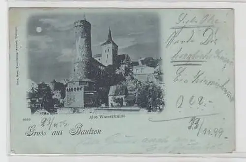 58361 Ak Gruss aus Bautzen Alte Wasserkunst 1899